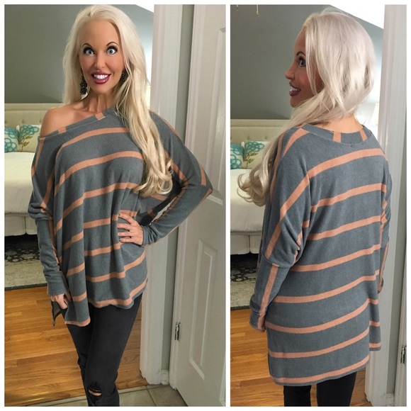 💕LAST 1! Off Shoulder Brushed Fabric Top' - Picture 2 of 5